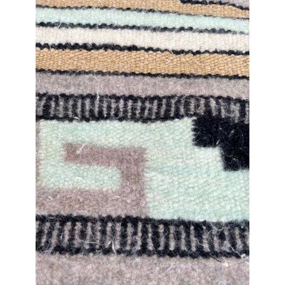 Vintage 1960s Alpaca Wool Saddle Blanket Rug Southwestern - Picture 9 of 14